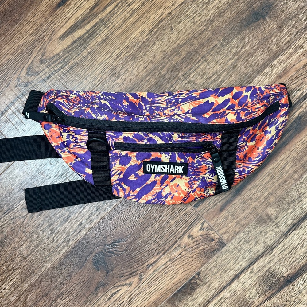 Gymshark Purple & Orange Animal Print Sling/Belt Bag
